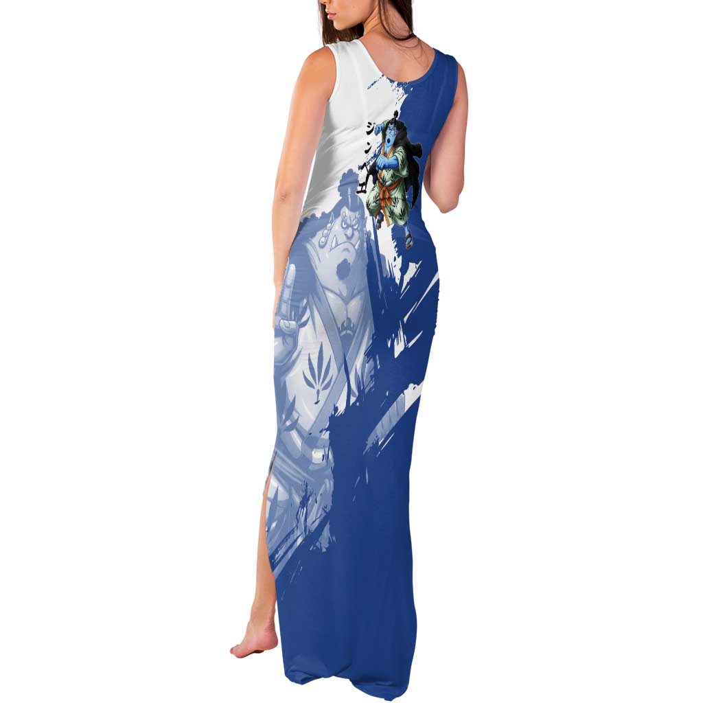 Jinbe One Piece Anime Tank Maxi Dress Japanese Samurai Illustration Graphic