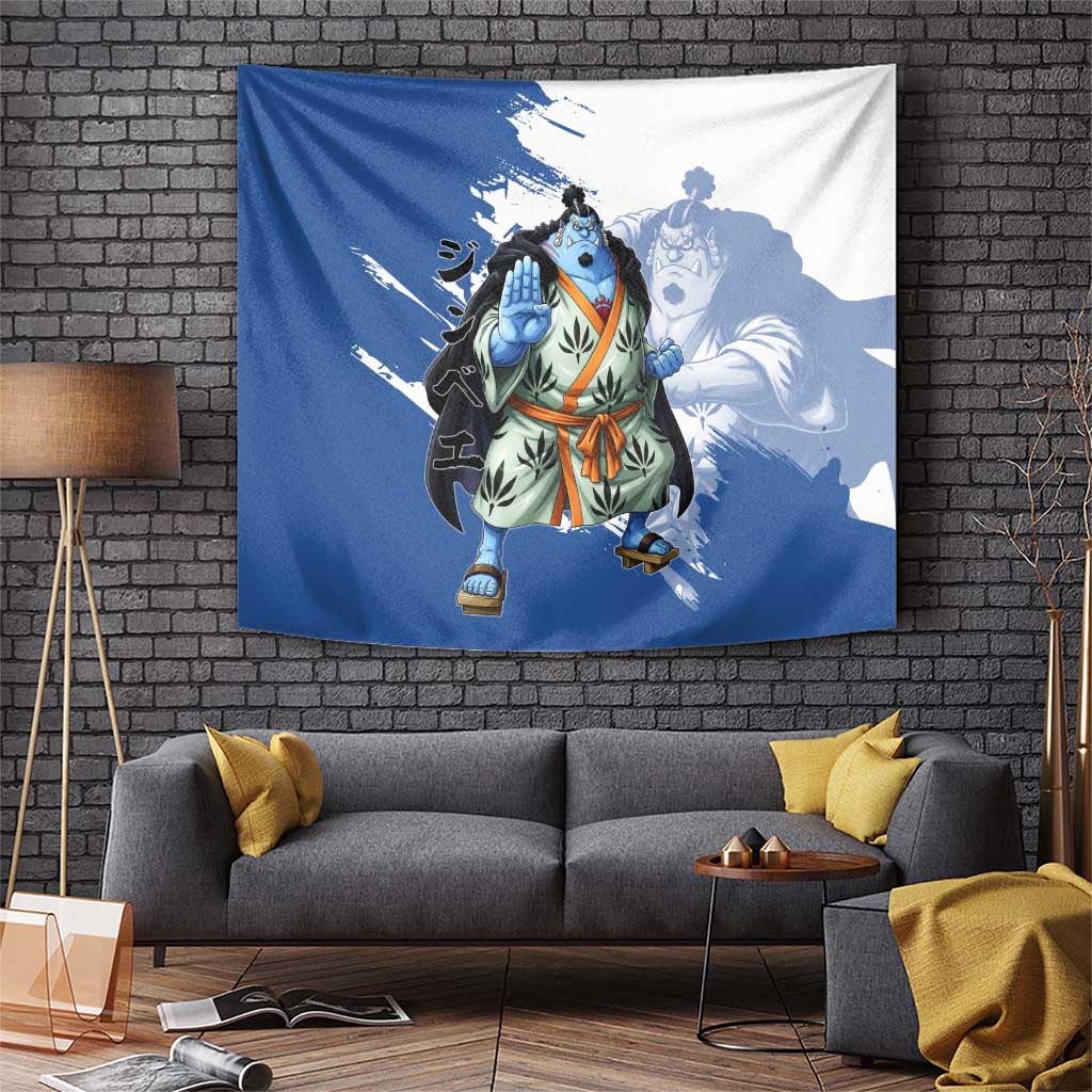 Jinbe One Piece Anime Tapestry Japanese Samurai Illustration Graphic