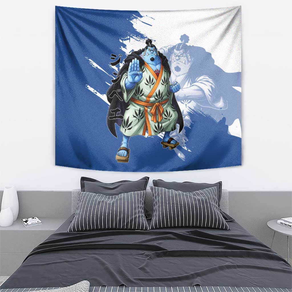 Jinbe One Piece Anime Tapestry Japanese Samurai Illustration Graphic