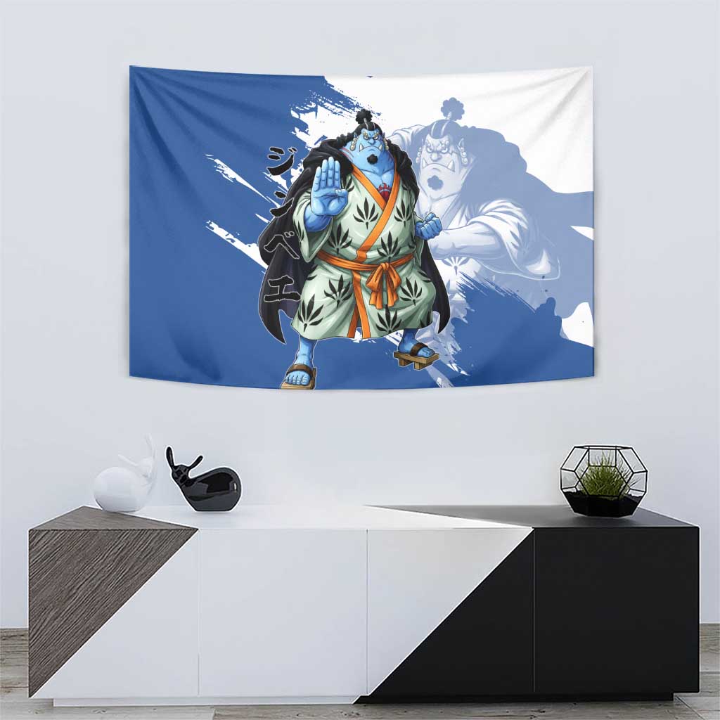 Jinbe One Piece Anime Tapestry Japanese Samurai Illustration Graphic