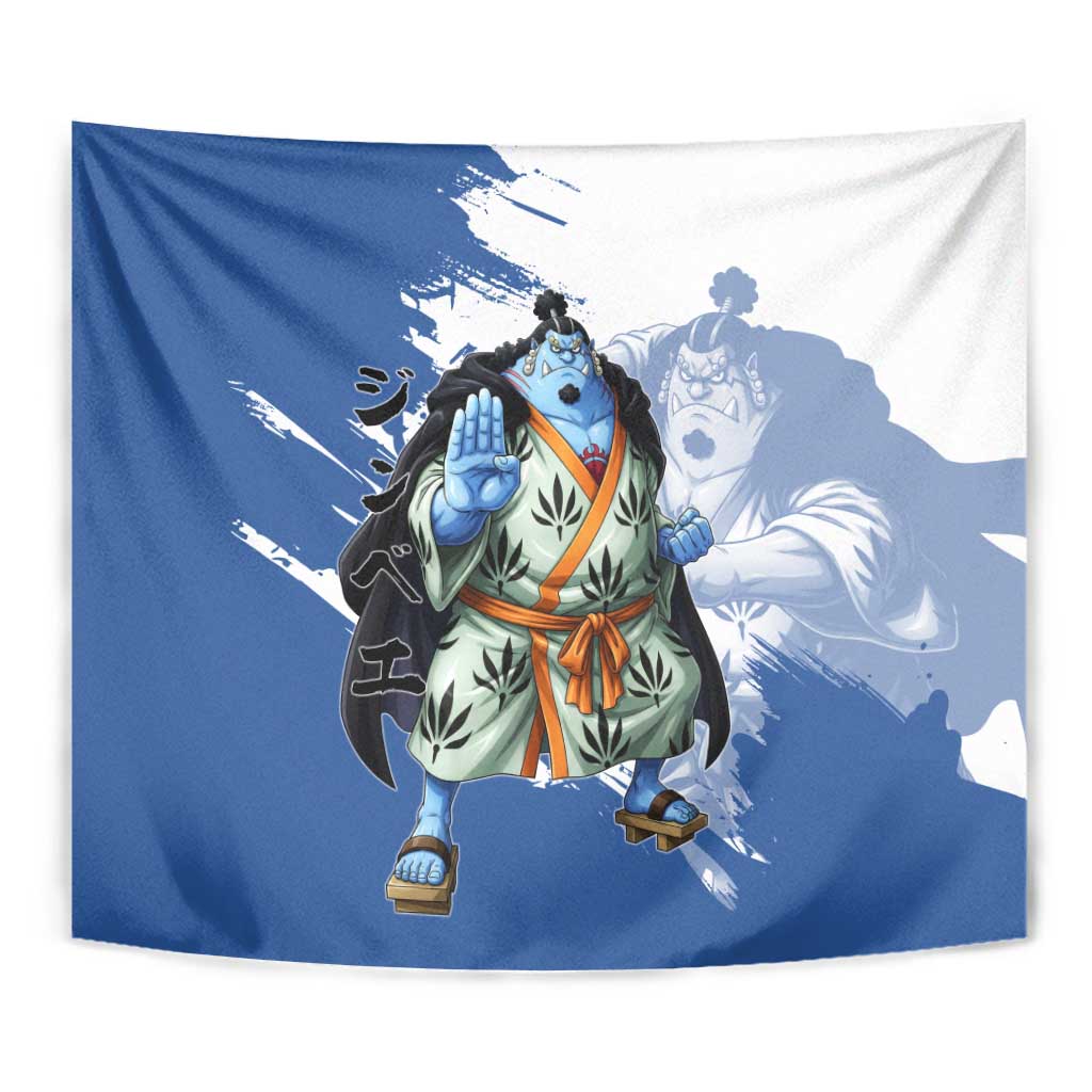 Jinbe One Piece Anime Tapestry Japanese Samurai Illustration Graphic