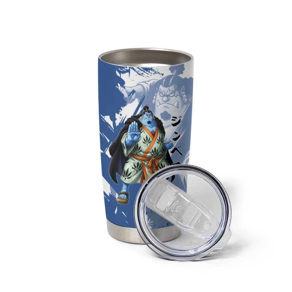 Jinbe One Piece Anime Tumbler Cup Japanese Samurai Illustration Graphic