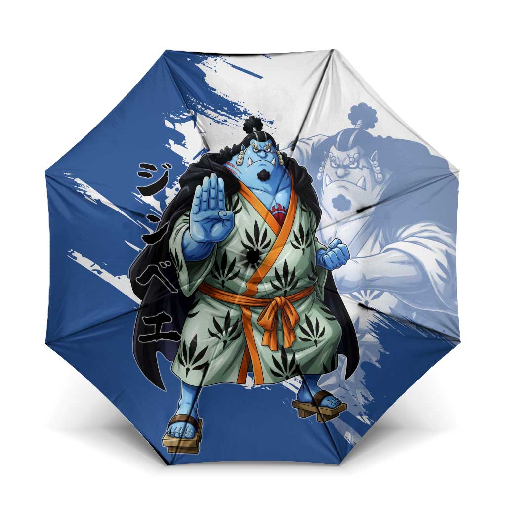 Jinbe One Piece Anime Umbrella Japanese Samurai Illustration Graphic