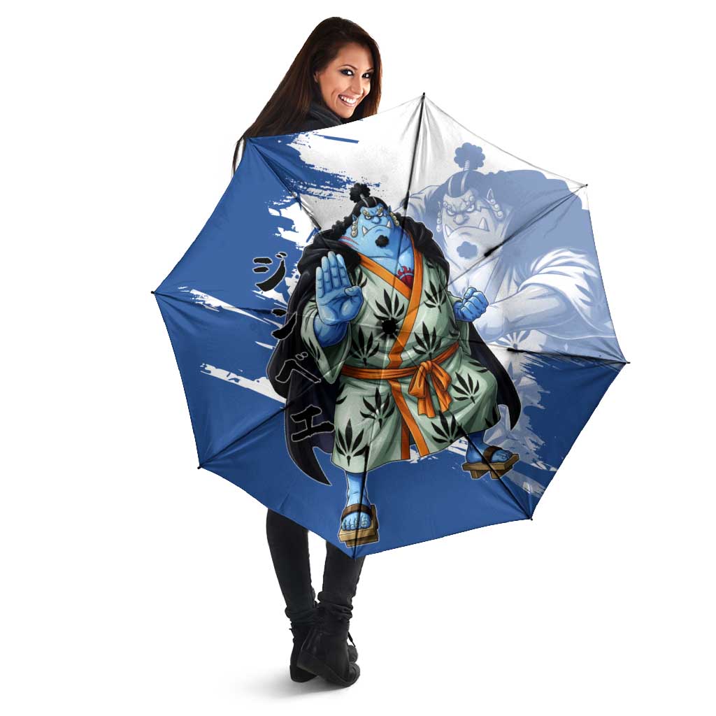 Jinbe One Piece Anime Umbrella Japanese Samurai Illustration Graphic