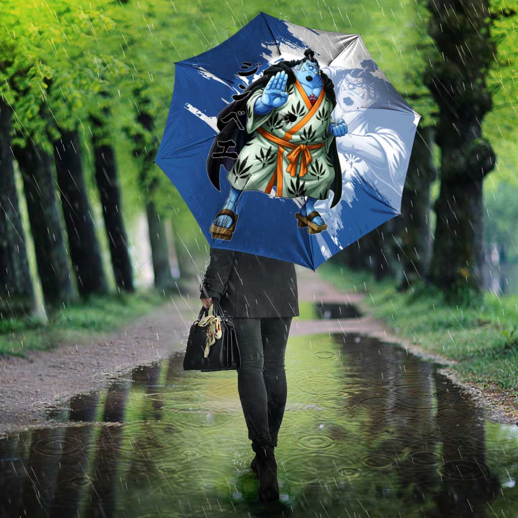 Jinbe One Piece Anime Umbrella Japanese Samurai Illustration Graphic