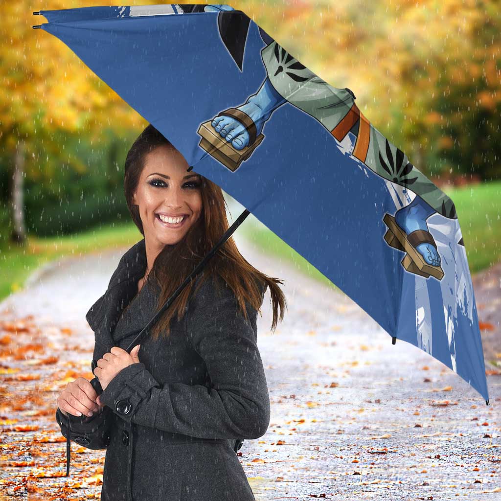 Jinbe One Piece Anime Umbrella Japanese Samurai Illustration Graphic
