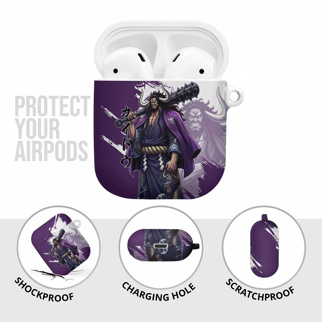 Kaido Anime AirPods Case One Piece Oni Warlord Graphic