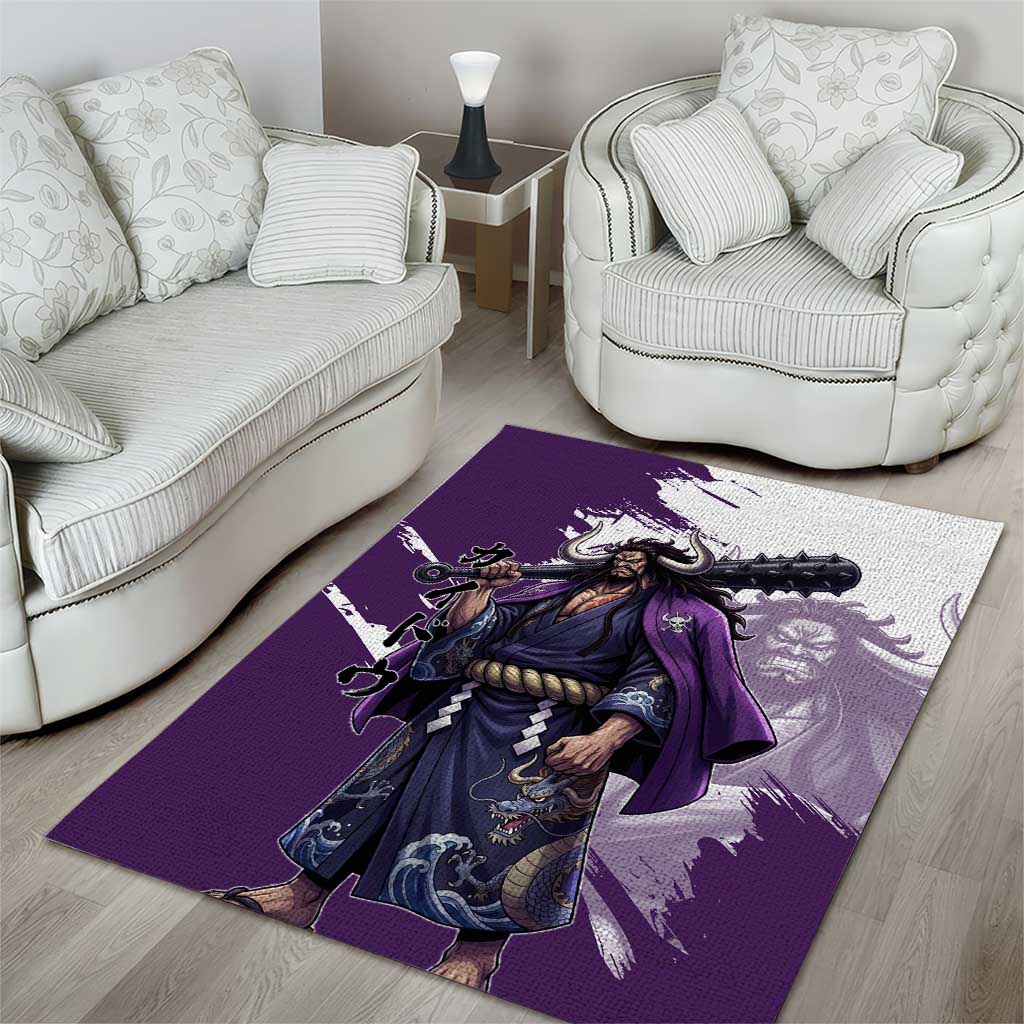 Kaido Anime Area Rug One Piece Oni Warlord Graphic