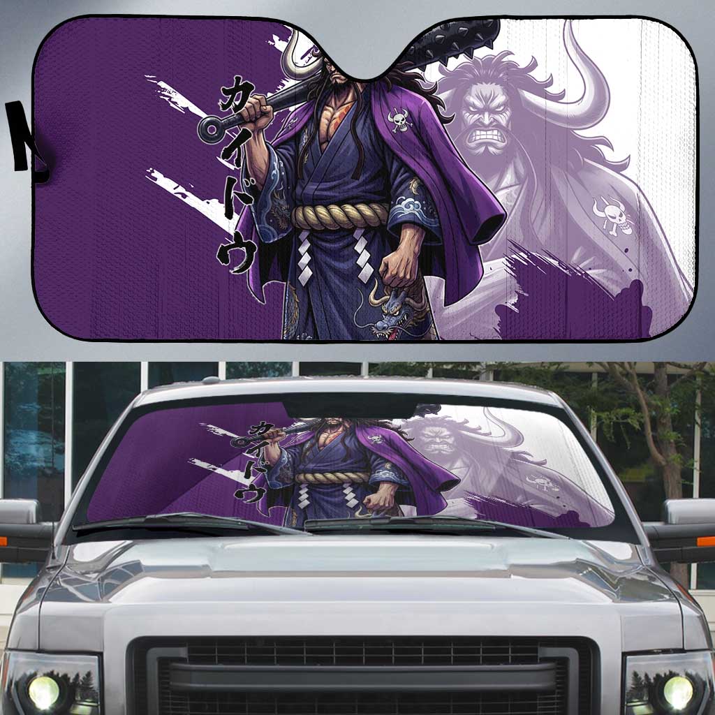 Kaido Anime Auto Sun Shade One Piece Oni Warlord Graphic
