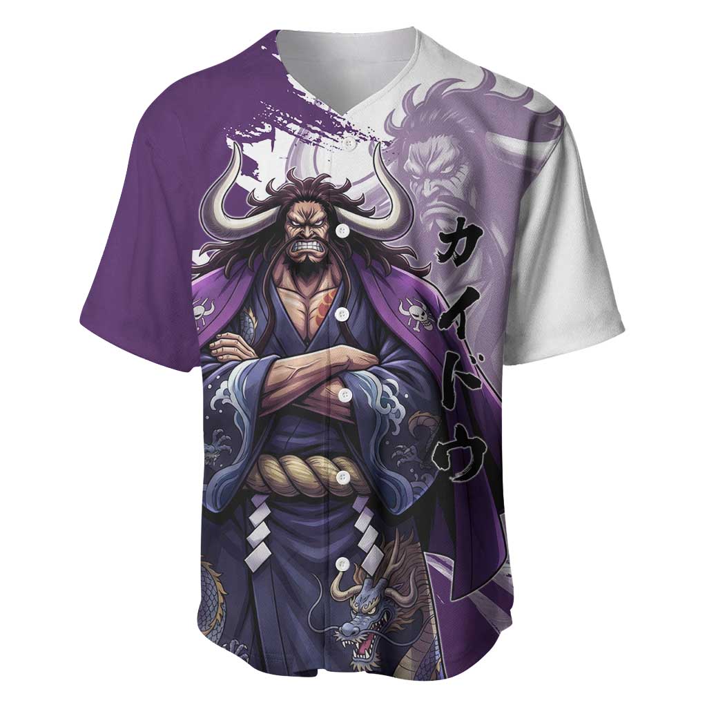 Kaido Anime Baseball Jersey One Piece Oni Warlord Graphic