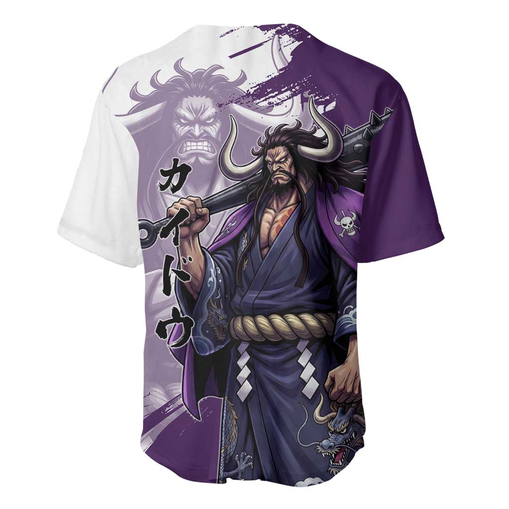 Kaido Anime Baseball Jersey One Piece Oni Warlord Graphic