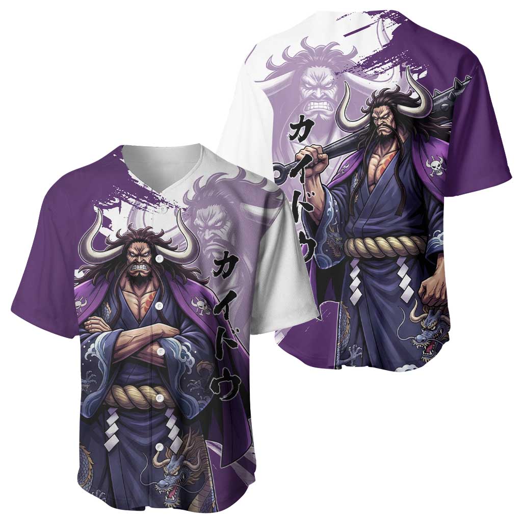 Kaido Anime Baseball Jersey One Piece Oni Warlord Graphic