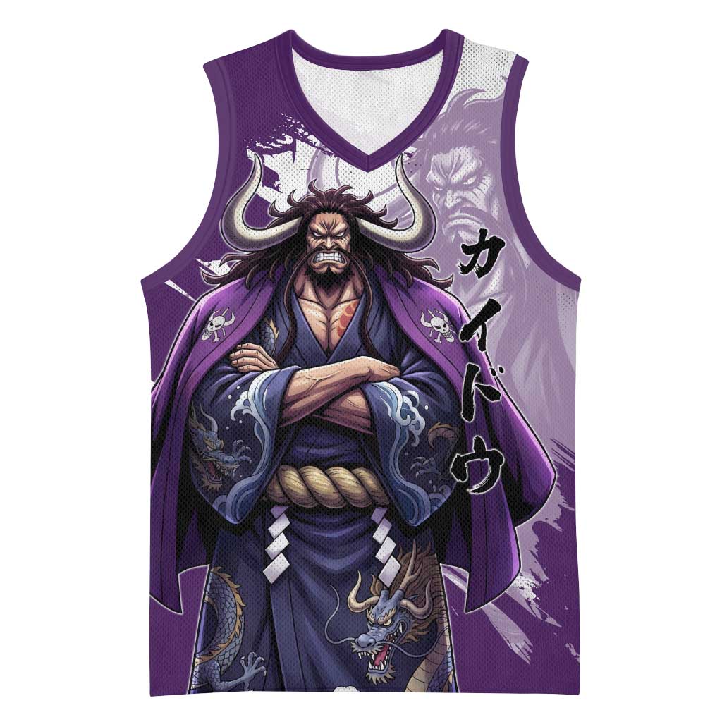 Kaido Anime Basketball Jersey One Piece Oni Warlord Graphic