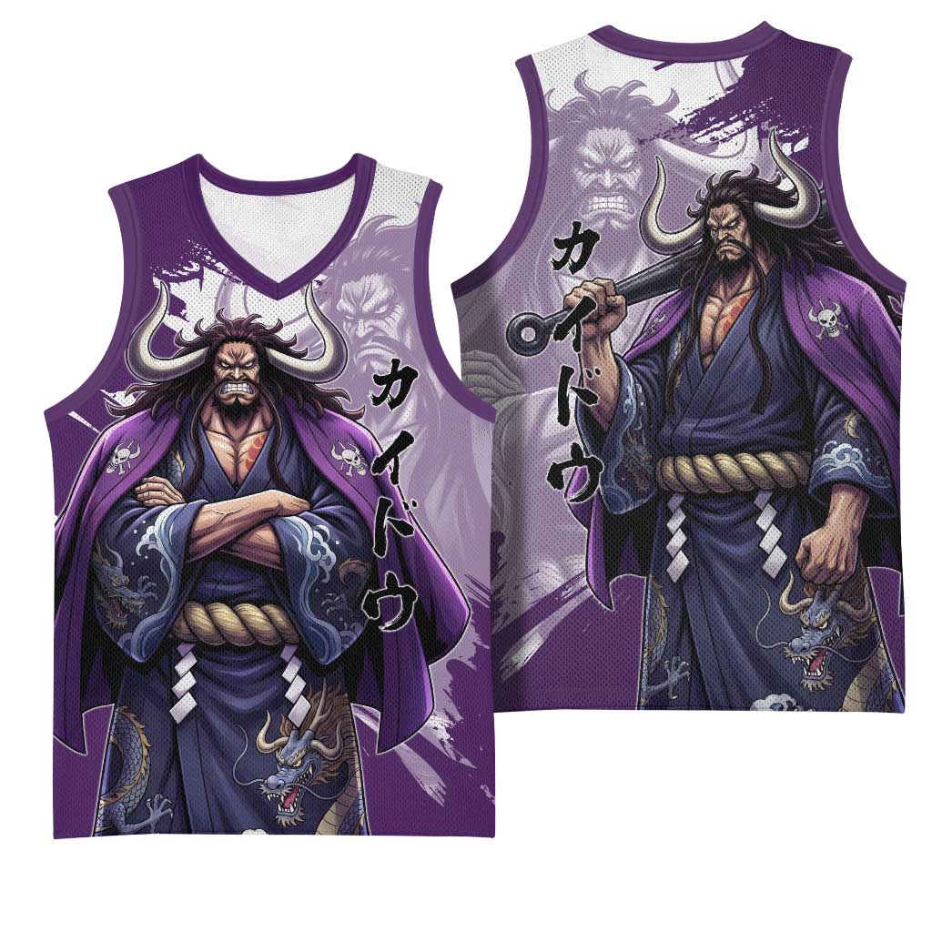 Kaido Anime Basketball Jersey One Piece Oni Warlord Graphic