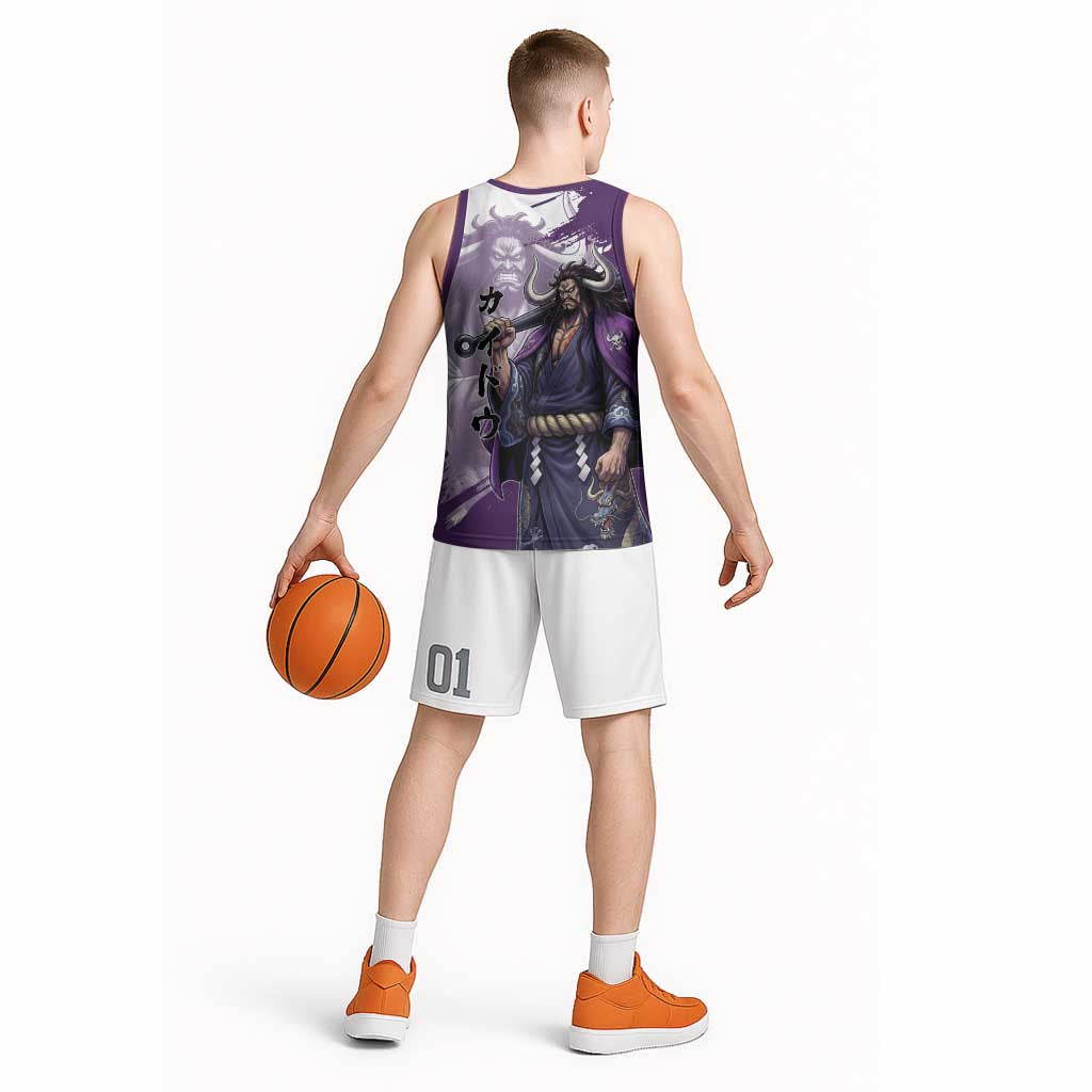 Kaido Anime Basketball Jersey One Piece Oni Warlord Graphic