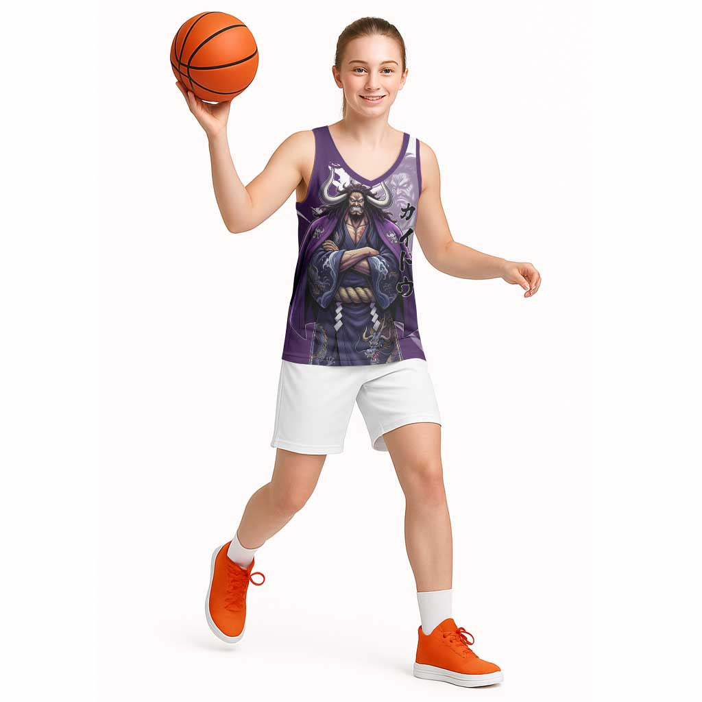 Kaido Anime Basketball Jersey One Piece Oni Warlord Graphic