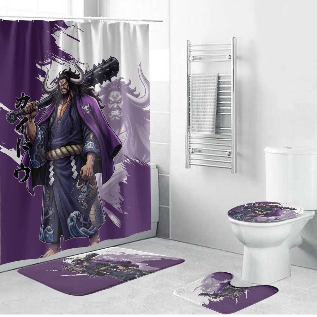 Kaido Anime Bathroom Set One Piece Oni Warlord Graphic