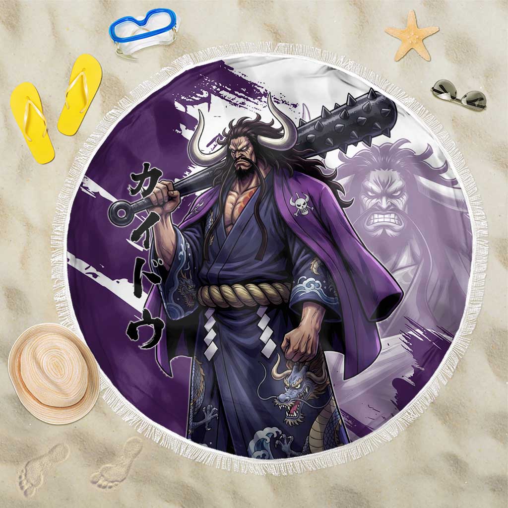 Kaido Anime Beach Blanket One Piece Oni Warlord Graphic