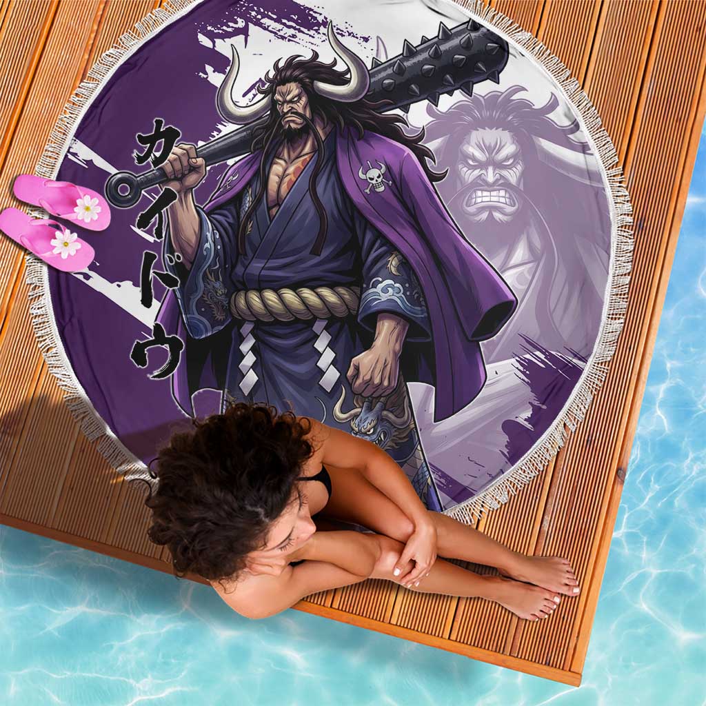Kaido Anime Beach Blanket One Piece Oni Warlord Graphic