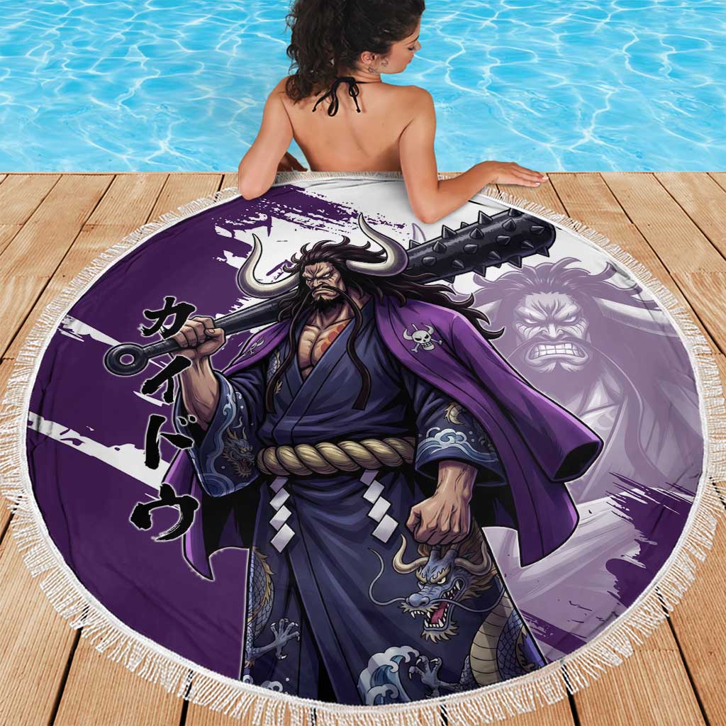 Kaido Anime Beach Blanket One Piece Oni Warlord Graphic