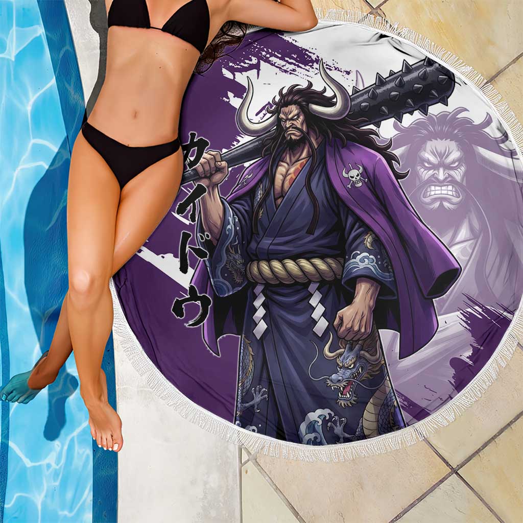 Kaido Anime Beach Blanket One Piece Oni Warlord Graphic