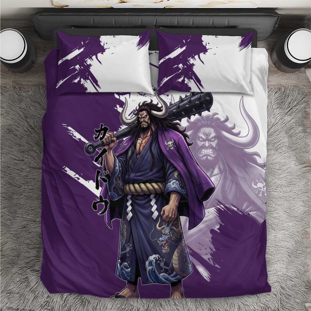Kaido Anime Bedding Set One Piece Oni Warlord Graphic