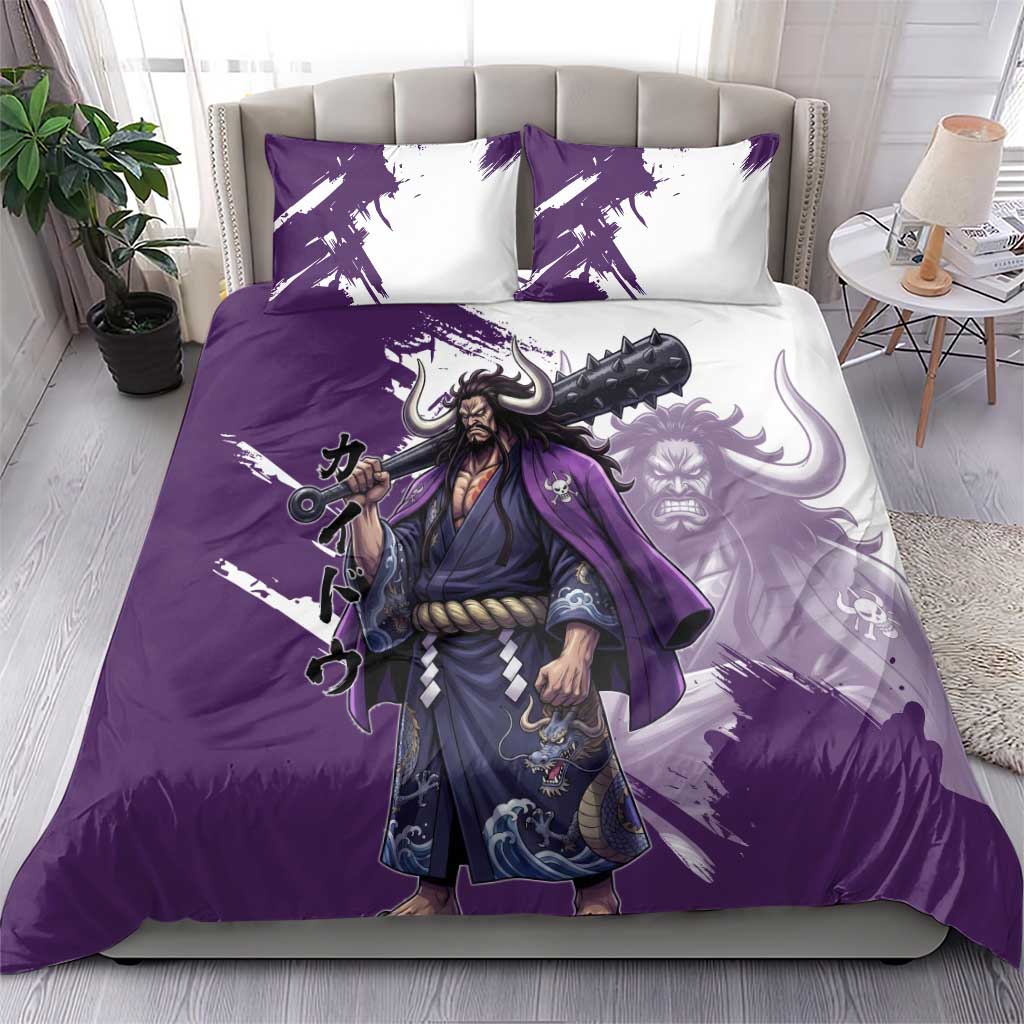 Kaido Anime Bedding Set One Piece Oni Warlord Graphic