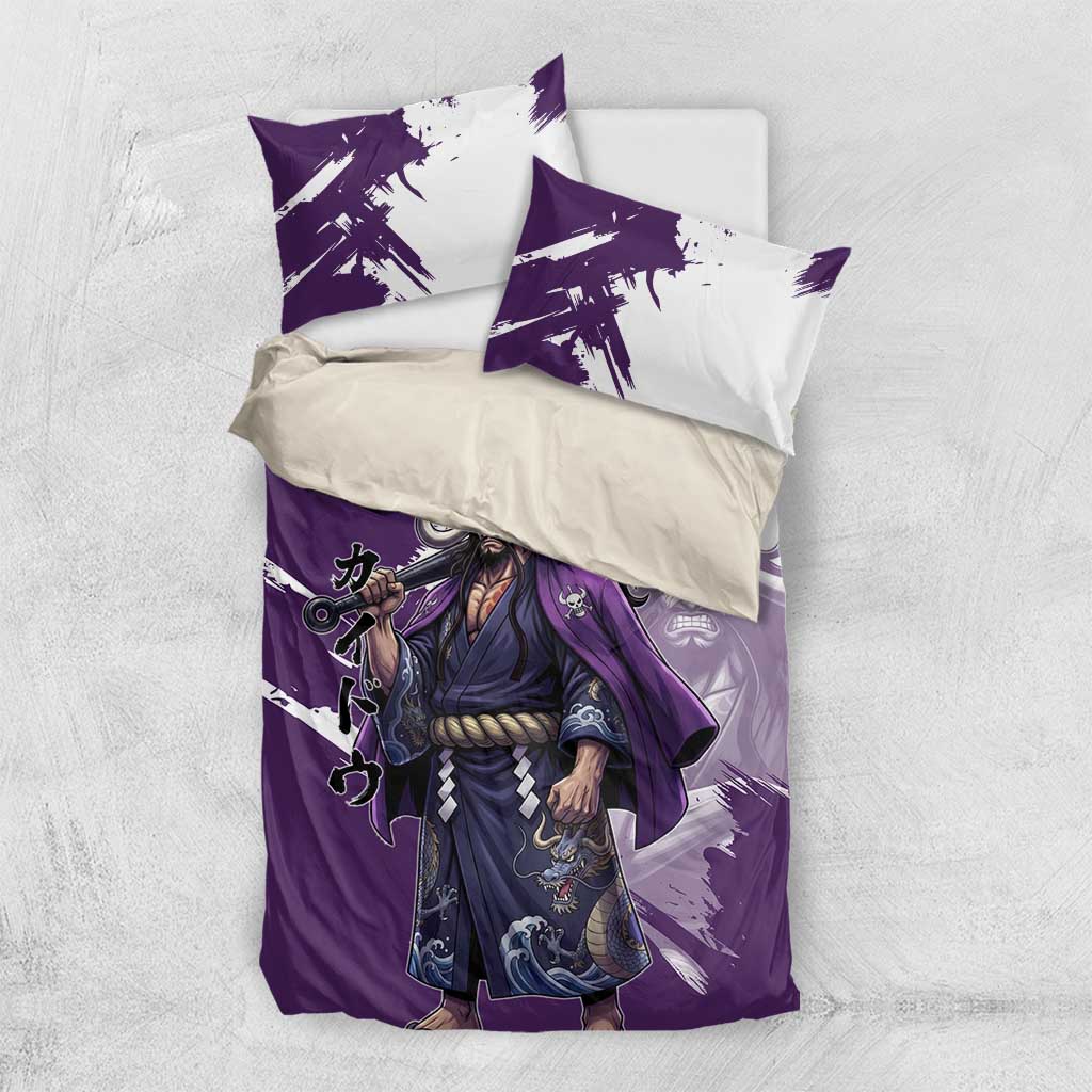 Kaido Anime Bedding Set One Piece Oni Warlord Graphic