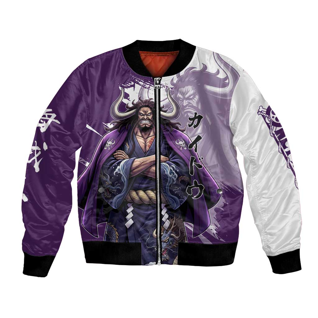 Kaido Anime Bomber Jacket One Piece Oni Warlord Graphic