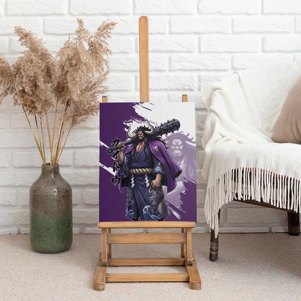 Kaido Anime Canvas Wall Art One Piece Oni Warlord Graphic