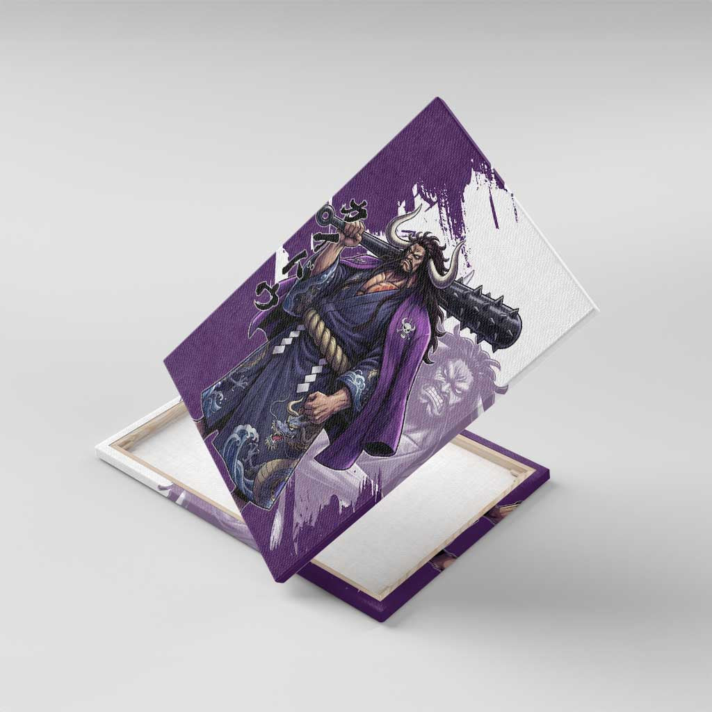 Kaido Anime Canvas Wall Art One Piece Oni Warlord Graphic