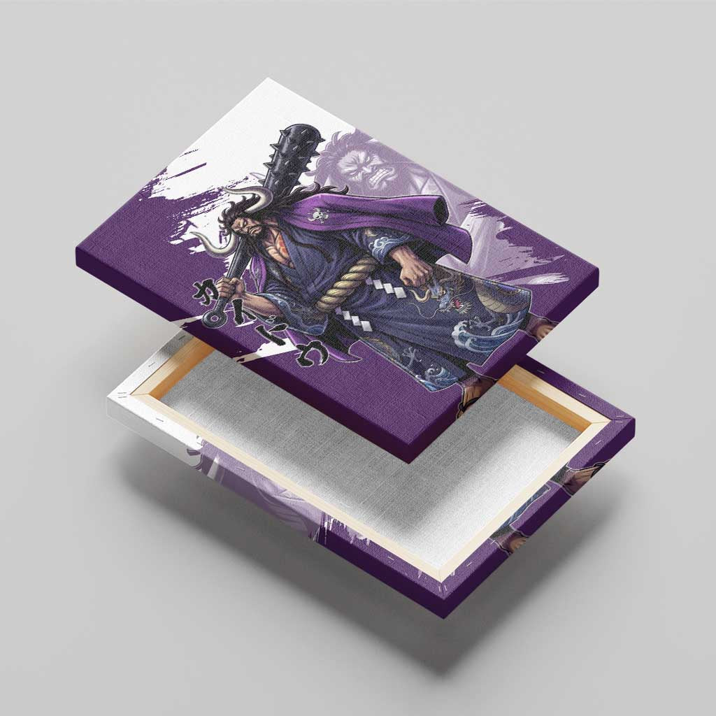 Kaido Anime Canvas Wall Art One Piece Oni Warlord Graphic