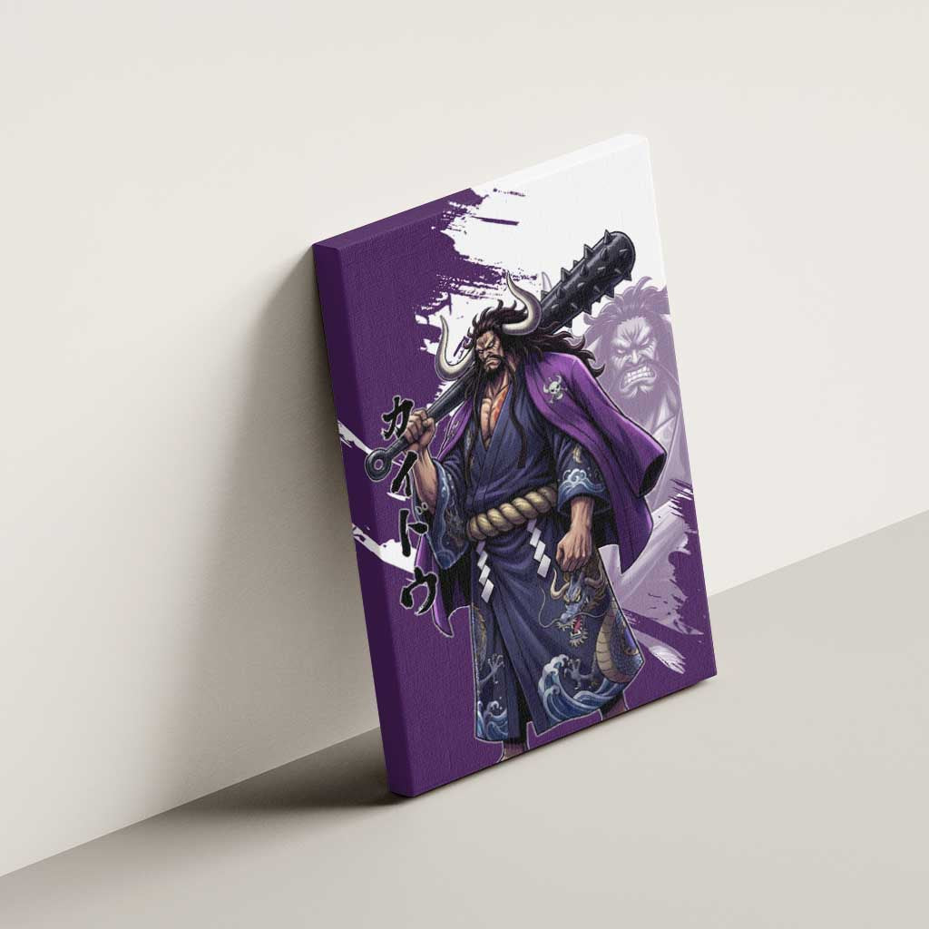 Kaido Anime Canvas Wall Art One Piece Oni Warlord Graphic