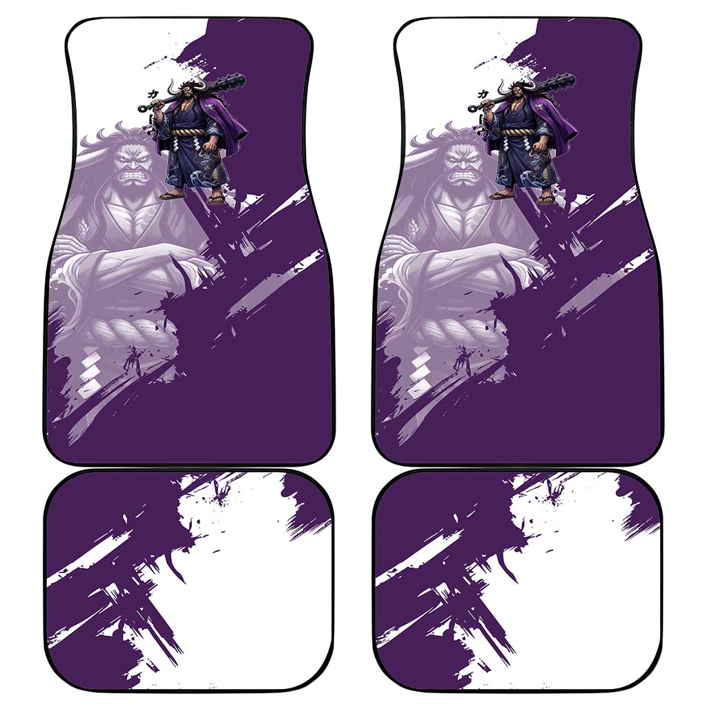 Kaido Anime Car Mats One Piece Oni Warlord Graphic