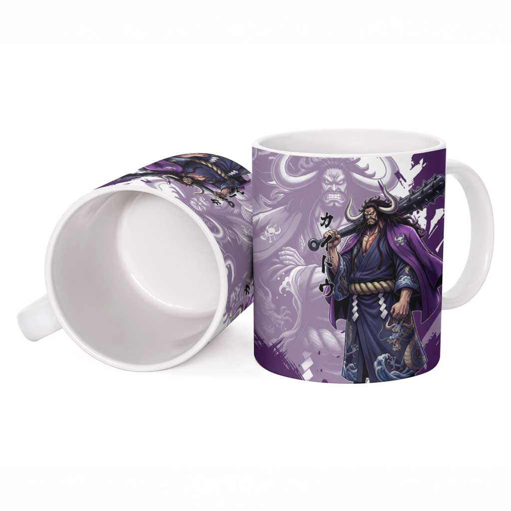 Kaido Anime Ceramic Mug One Piece Oni Warlord Graphic