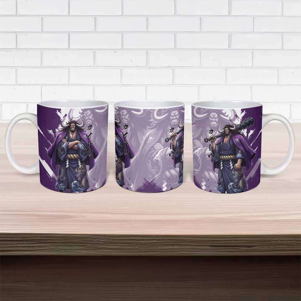 Kaido Anime Ceramic Mug One Piece Oni Warlord Graphic