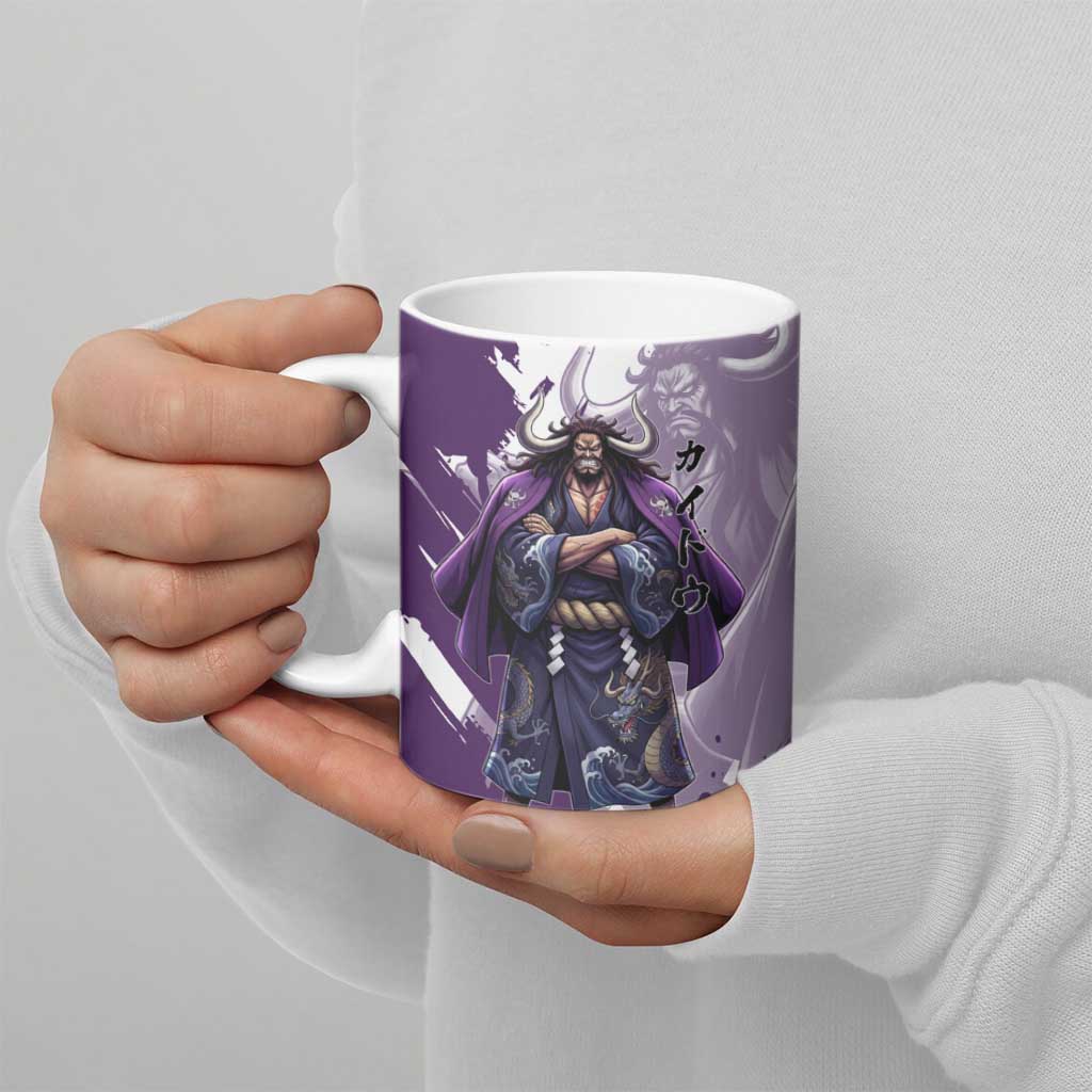 Kaido Anime Ceramic Mug One Piece Oni Warlord Graphic