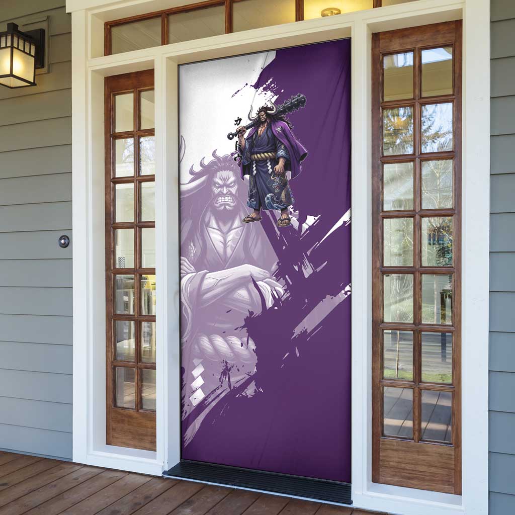 Kaido Anime Door Cover One Piece Oni Warlord Graphic