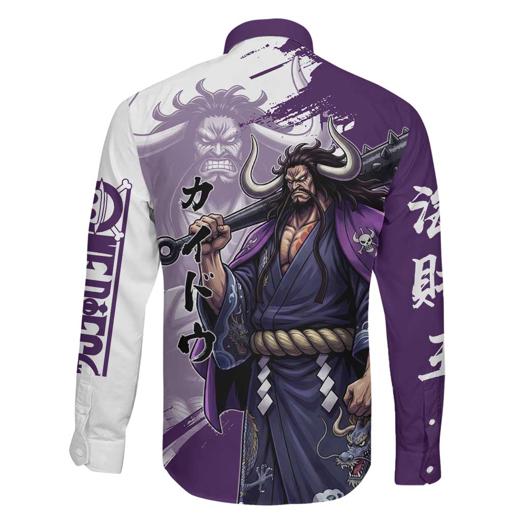 Kaido Anime Family Matching Tank Maxi Dress and Hawaiian Shirt One Piece Oni Warlord Graphic