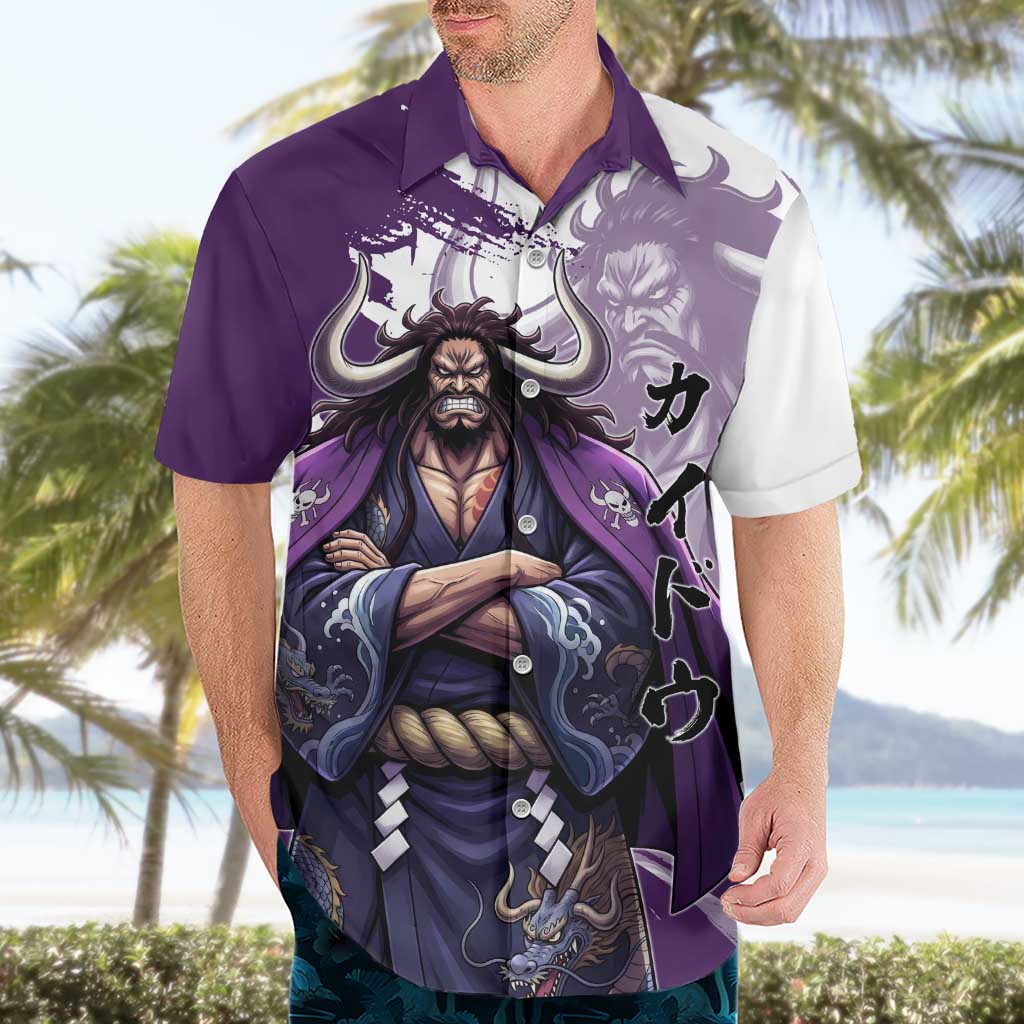 Kaido Anime Hawaiian Shirt One Piece Oni Warlord Graphic