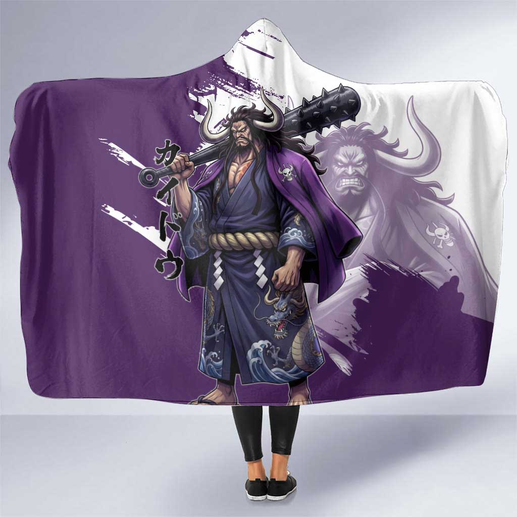 Kaido Anime Hooded Blanket One Piece Oni Warlord Graphic