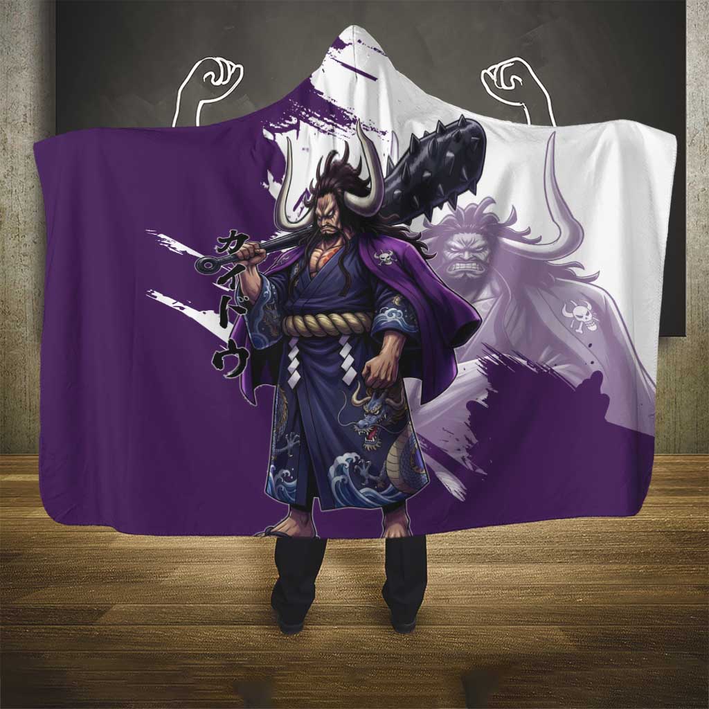 Kaido Anime Hooded Blanket One Piece Oni Warlord Graphic