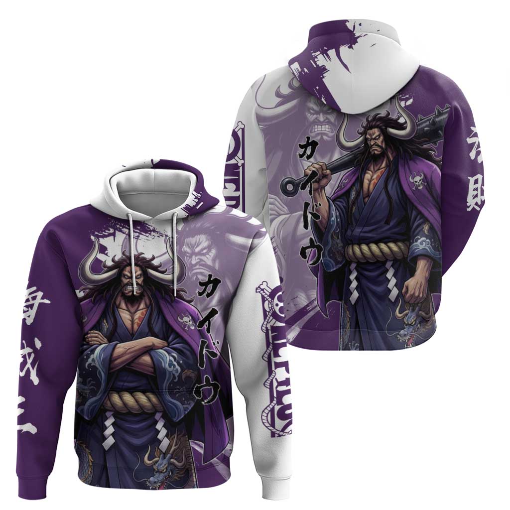 Kaido Anime Hoodie One Piece Oni Warlord Graphic