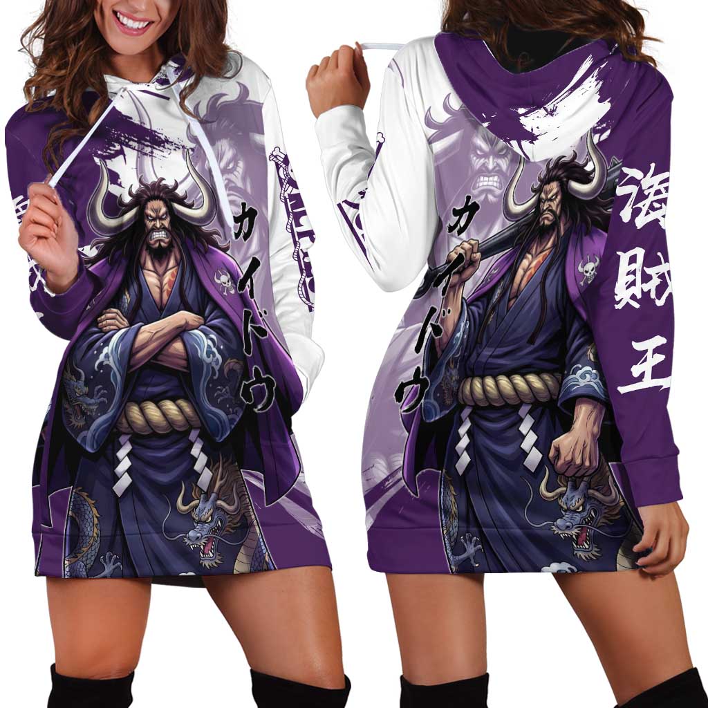 Kaido Anime Hoodie Dress One Piece Oni Warlord Graphic