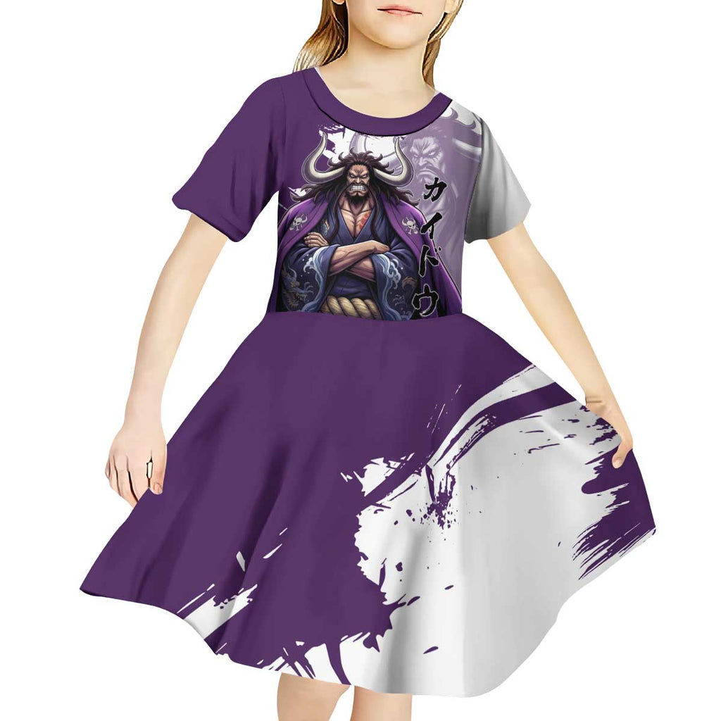 Kaido Anime Kid Short Sleeve Dress One Piece Oni Warlord Graphic