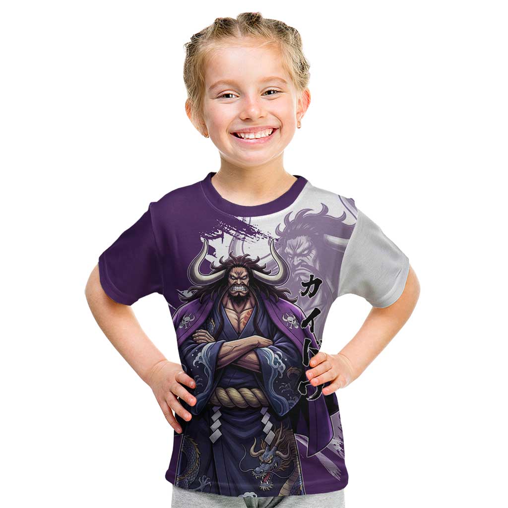 Kaido Anime Kid T Shirt One Piece Oni Warlord Graphic