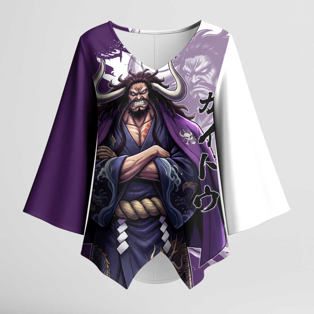Kaido Anime Kimono Sleeve Blouse One Piece Oni Warlord Graphic