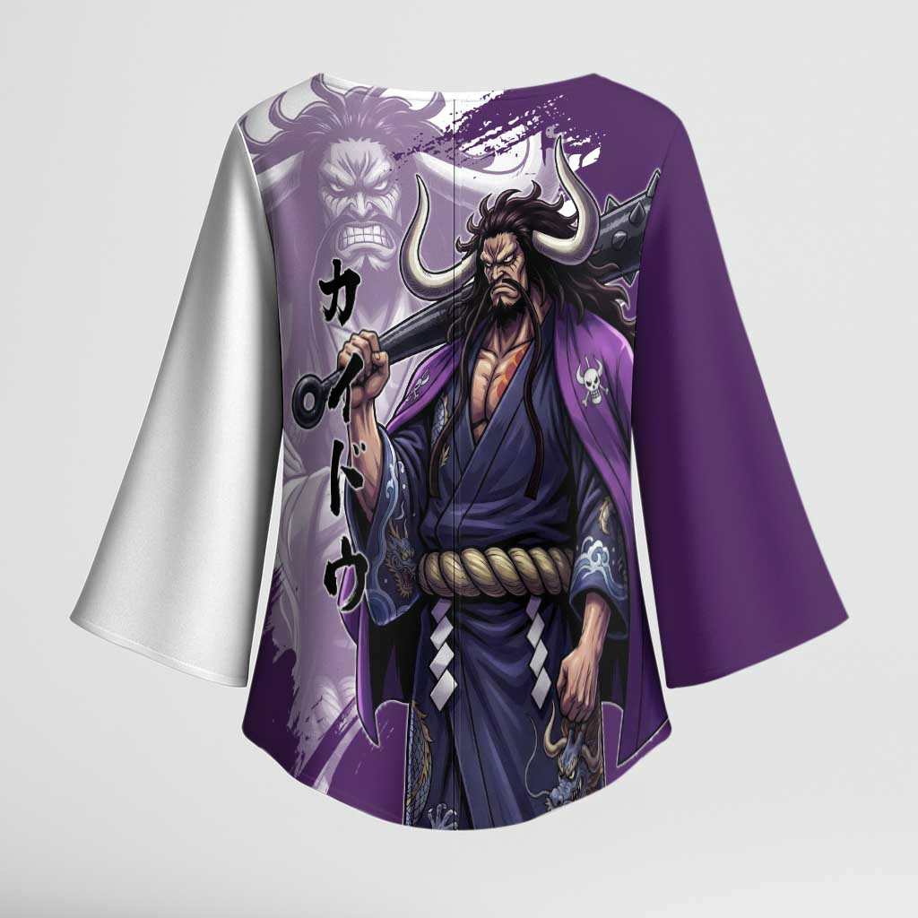 Kaido Anime Kimono Sleeve Blouse One Piece Oni Warlord Graphic