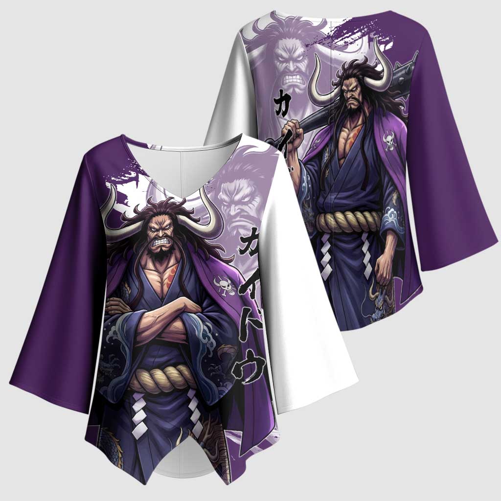 Kaido Anime Kimono Sleeve Blouse One Piece Oni Warlord Graphic