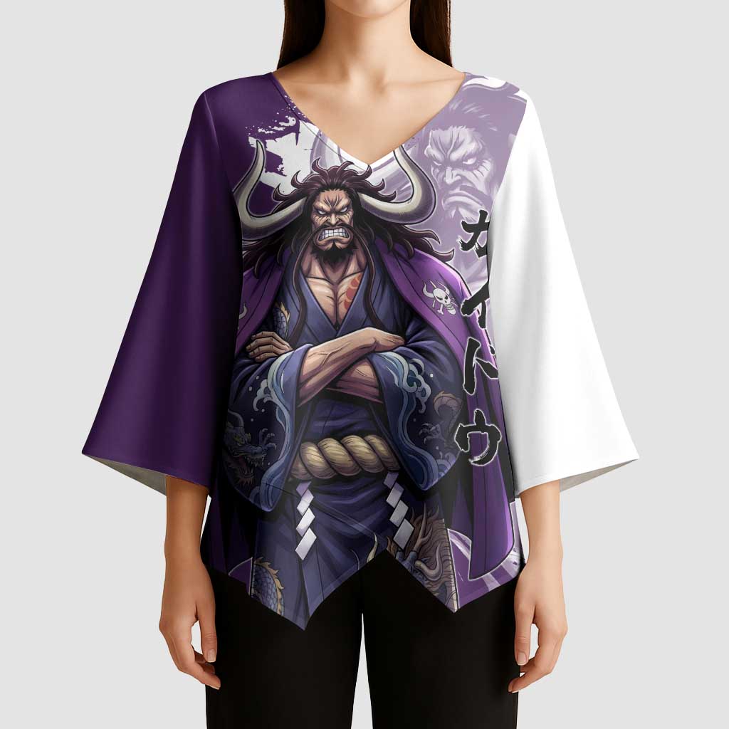 Kaido Anime Kimono Sleeve Blouse One Piece Oni Warlord Graphic